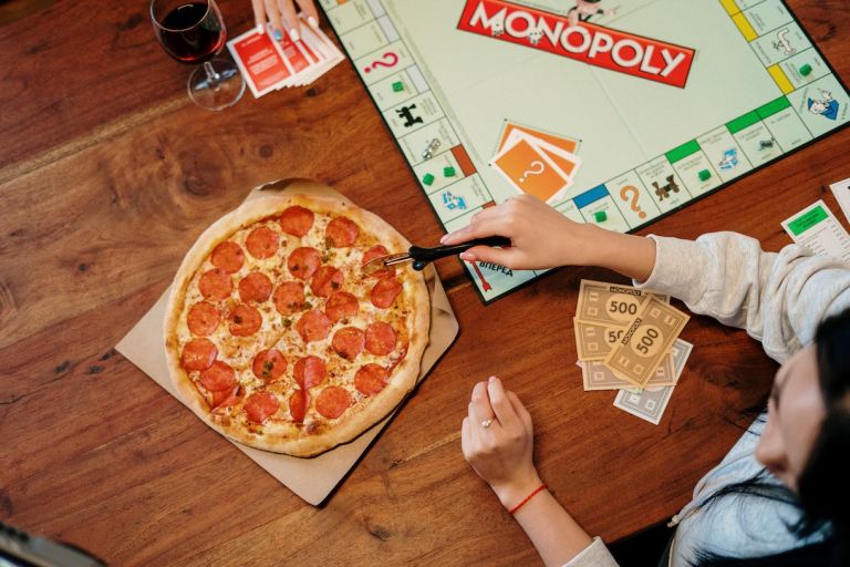 Board Game Date Night at Home with Pizza