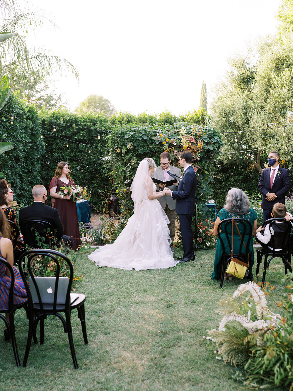 Celestial Backyard Wedding Teal Midcentury