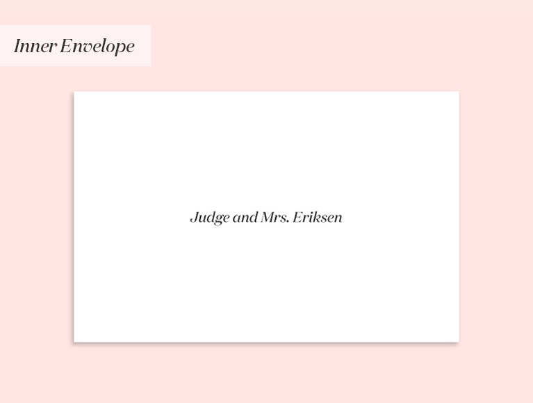 lời mời đám cưới cho một thẩm phán và vợ / chồng