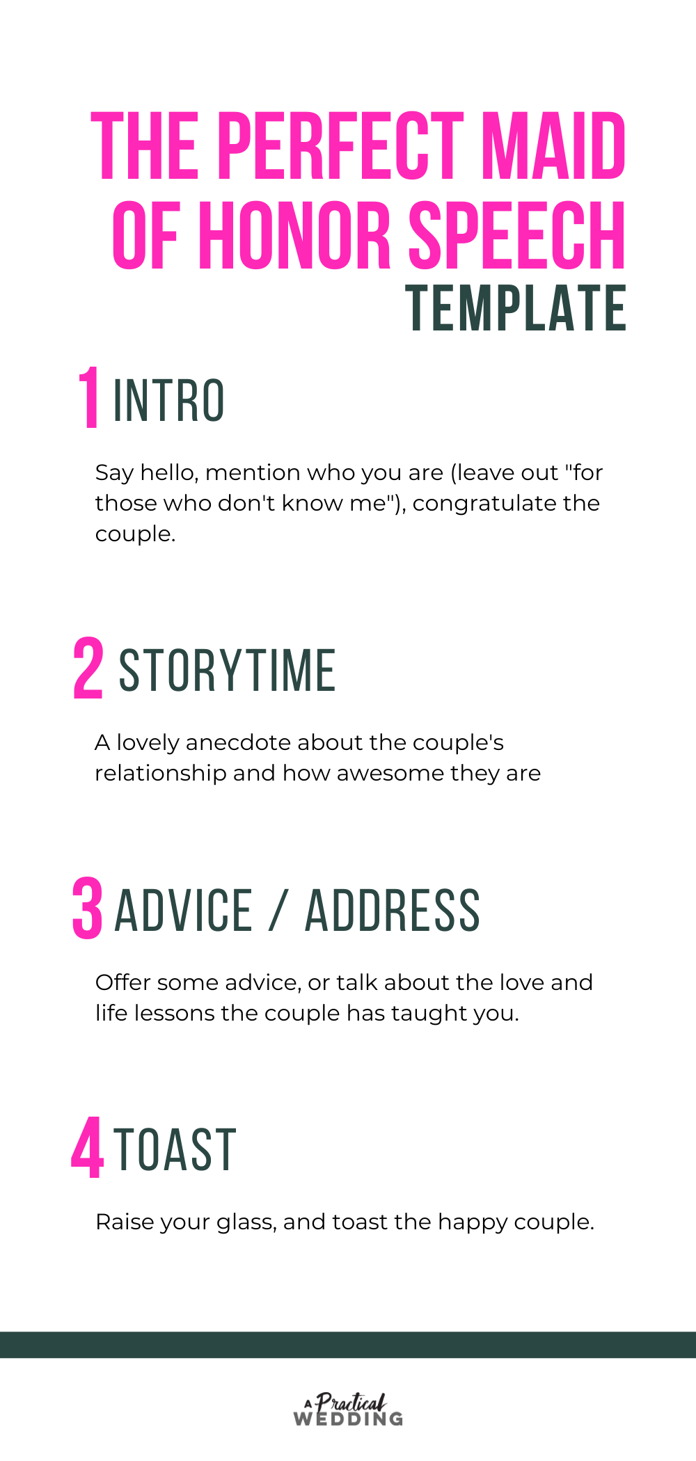 MOH Speech template Pinterest Graphic - Maid of Honor Speech: How Write The Best Toast