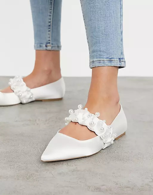 Mary Jane Ballet Flats by ASOS DESIGN Flat Wedding Shoes Just As Chic As Heels Bridal Musings - 20 đôi giày cưới bằng phẳng (sang trọng như giày cao gót)