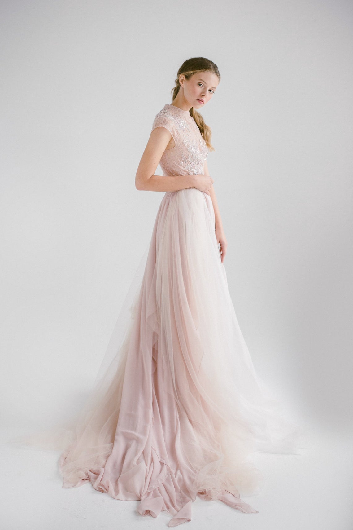 Mywony Bridal Blush Pink Wedding Dress Best Pink Wedding Dresses for 2021 2022 Brides Bridal Musings 2 - 30 chiếc áo dài cưới màu hồng dành cho cô dâu yêu thích sắc màu