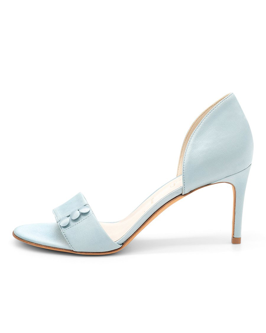 Something Bleu Ciara Satin Heeled Sandals Best Blue Bridal Shoes Heels Booties Sandals Flats for Your Something Blue Wedding Bridal Musings - 22 Đôi giày cô dâu màu xanh lam cho 'Thứ gì đó màu xanh lam' của bạn