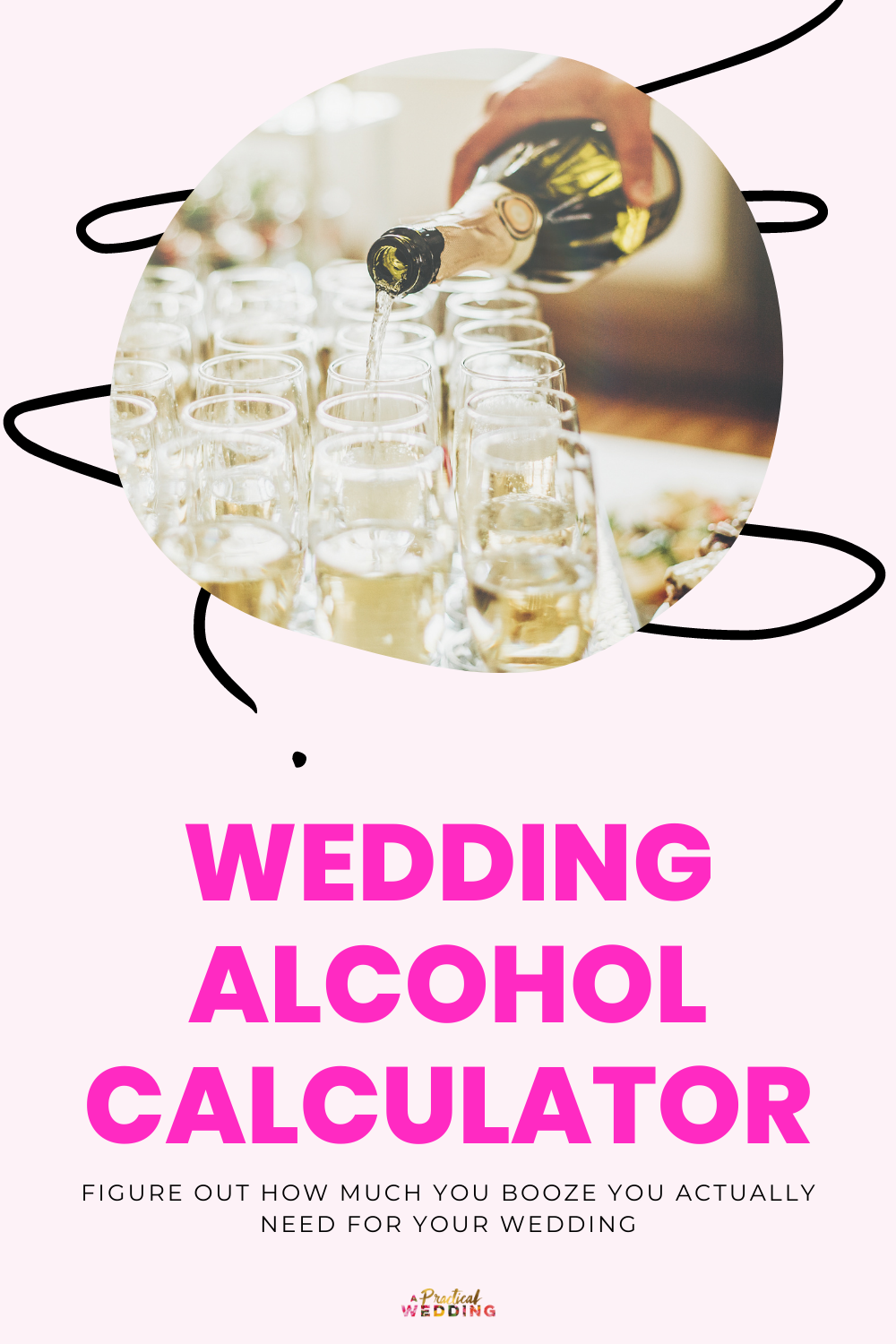 wedding alcohol calculator pin graphic