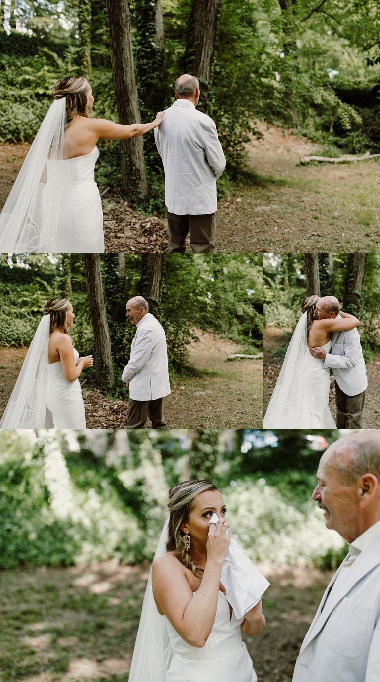 Đám cưới ở sân sau Virginia với bảng màu mùa thu Cái nhìn đầu tiên về người cha của cô dâu