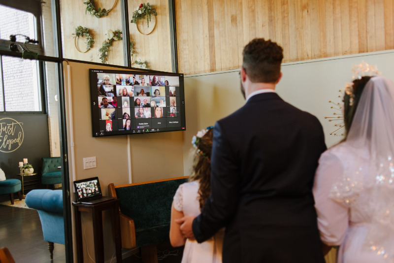 1629727600 430 blended family non denominational wedding on offbeat bride 28 - This blended family non-denominational wedding was COVID-safe and broadcast via ZOOM