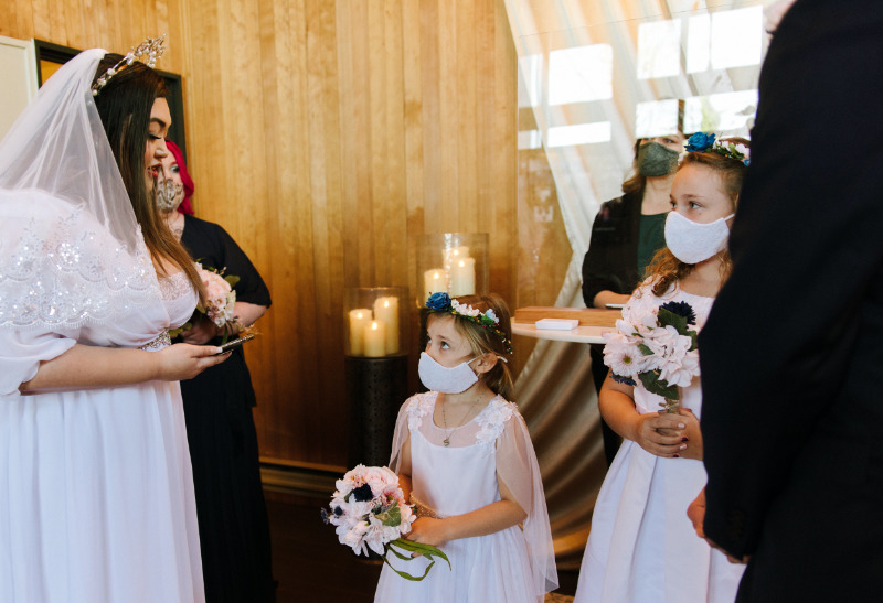 1629727609 753 blended family non denominational wedding on offbeat bride 6 - This blended family non-denominational wedding was COVID-safe and broadcast via ZOOM