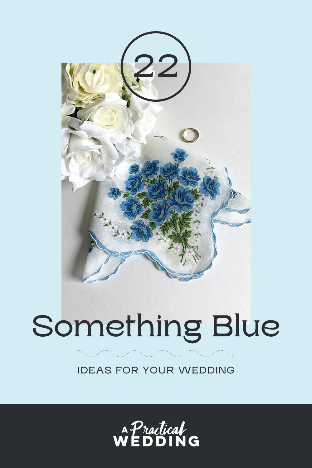 một cái gì đó màu xanh ý tưởng cho đồ họa đám cưới của bạn với chiếc khăn tay màu xanh