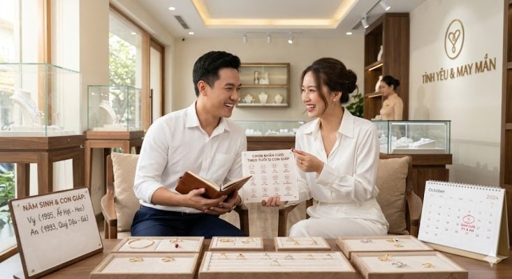 chọn nhẫn cưới theo tuổi