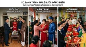 trình tự lễ rước dâu 3 miền