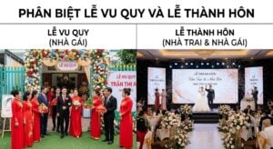 phân biệt lễ vu quy và lễ thành hôn