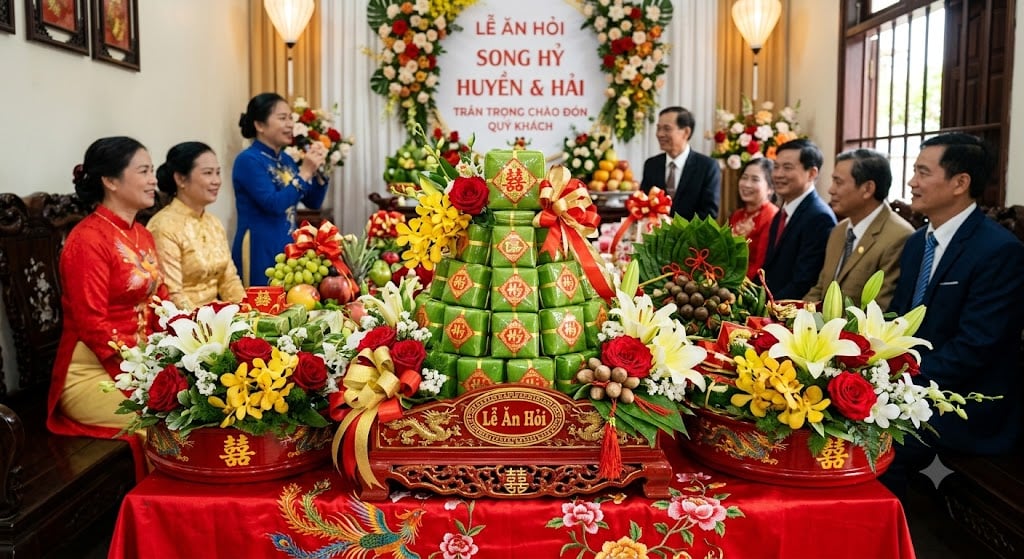 tráp bánh cốm