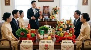 mâm quả lễ dạm ngõ