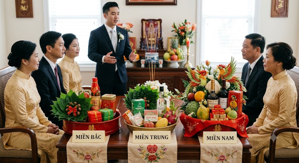 mâm quả lễ dạm ngõ